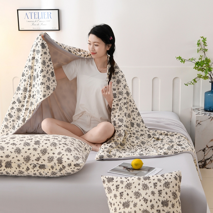 珍贝家纺 2026新款A类清凉冰丝印花夏凉被被子被芯 平凡人生