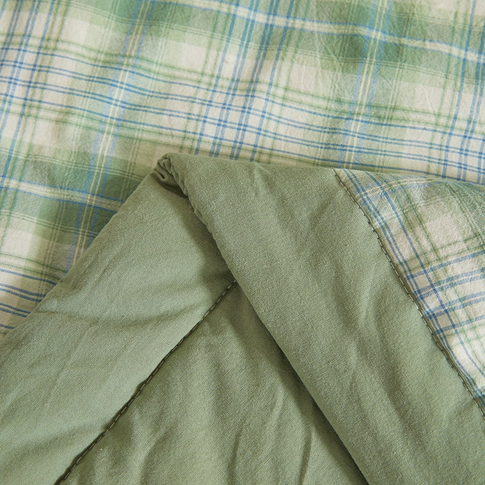 91家纺网 家纺一手货源 找家纺 晓时候 2026新款无印风100%新疆棉花被全棉夏被纯棉夏凉被空调被夏季被子被芯 青柠绿