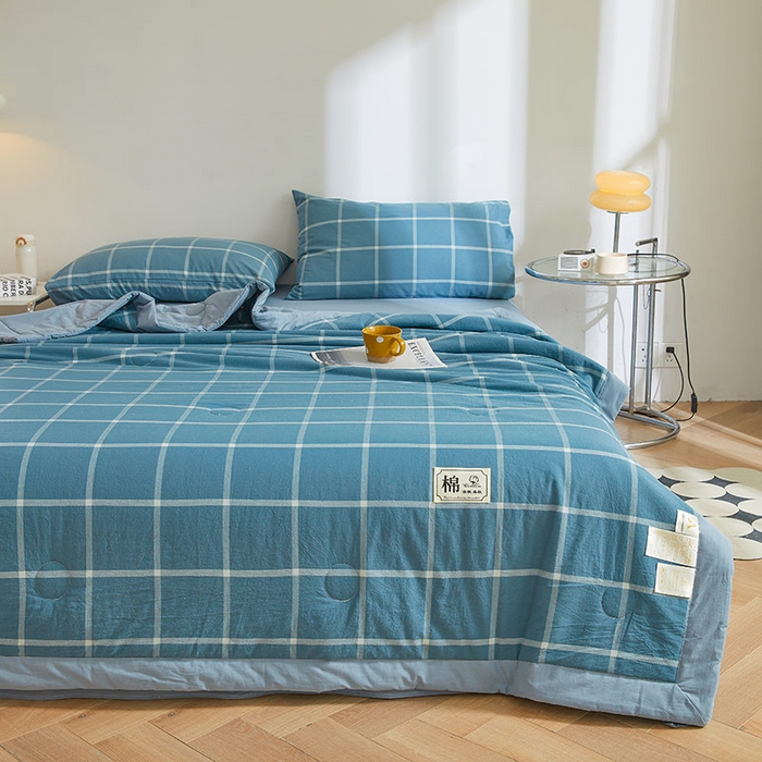 91家纺网 家纺一手货源 找家纺 晓时候 2026新款无印风100%新疆棉花被全棉夏被纯棉夏凉被空调被夏季被子被芯 马卡龙