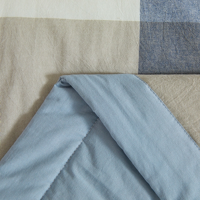 91家纺网 家纺一手货源 找家纺 晓时候 2026新款无印风100%新疆棉花被全棉夏被纯棉夏凉被空调被夏季被子被芯 莫奈蓝