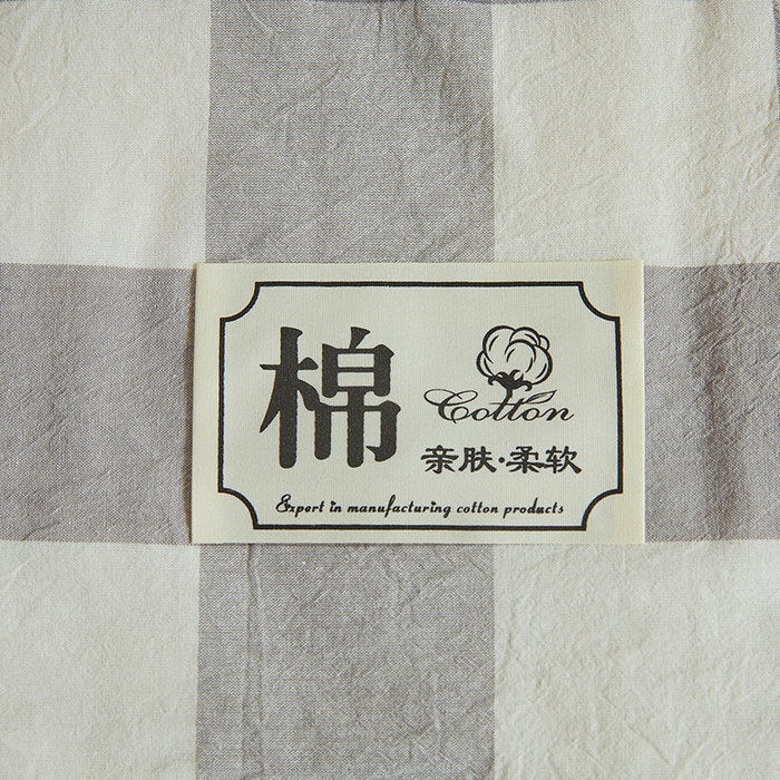 91家纺网 家纺一手货源 找家纺 晓时候 2026新款无印风100%新疆棉花被全棉夏被纯棉夏凉被空调被夏季被子被芯 绅灰格