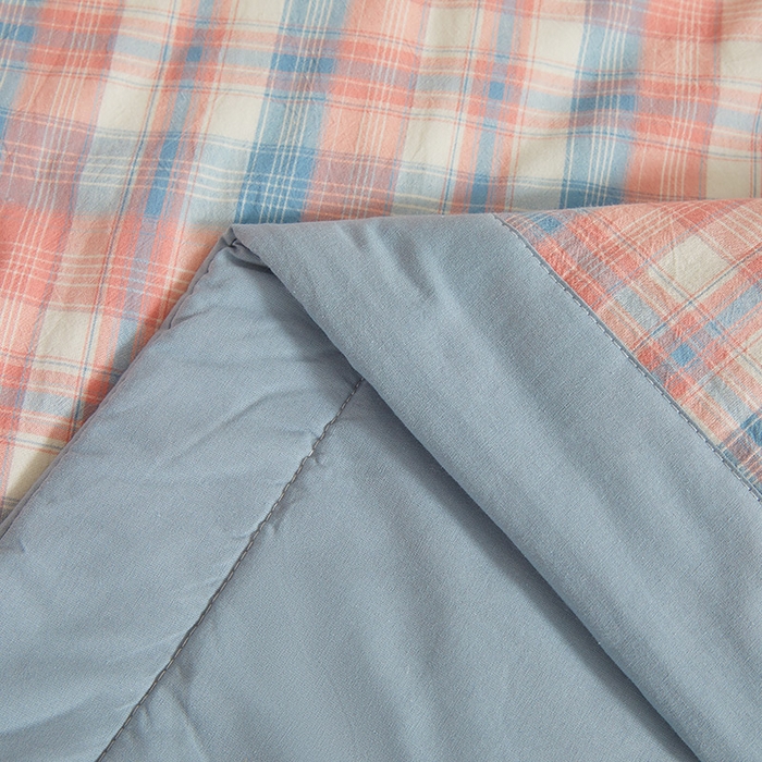 91家纺网 家纺一手货源 找家纺 晓时候 2026新款无印风100%新疆棉花被全棉夏被纯棉夏凉被空调被夏季被子被芯 炫彩粉