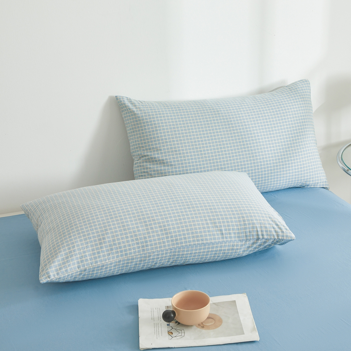 91家纺网 家纺一手货源 找家纺 晓时候 2026新款无印风100%新疆棉花被全棉夏被纯棉夏凉被空调被夏季被子被芯 米亚蓝