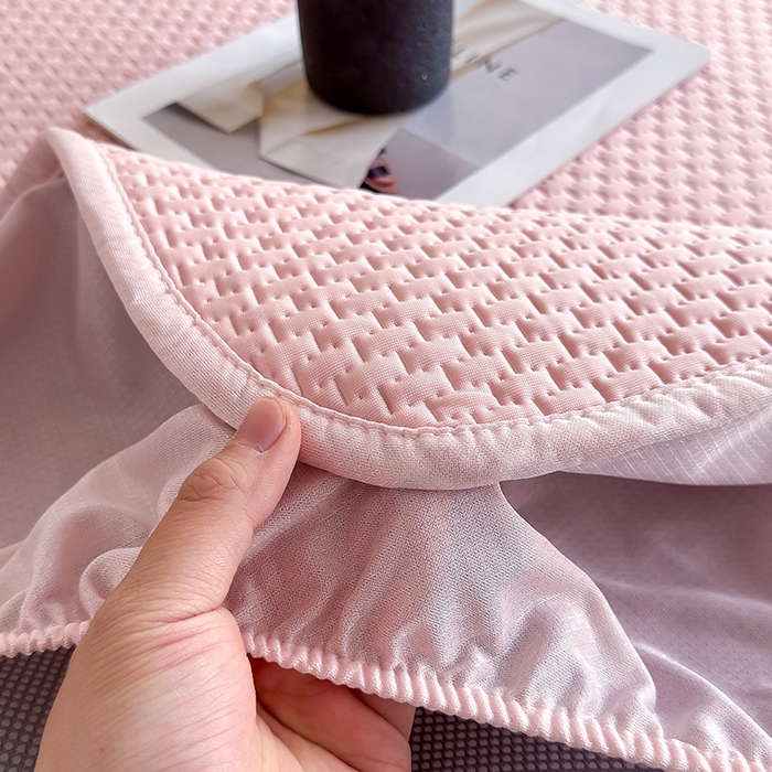 91家纺网 家纺一手货源 找家纺 （总）品乐家纺 2026新款A类乙伦PE轻奢提花学生宿舍软席凉豆豆床笠席