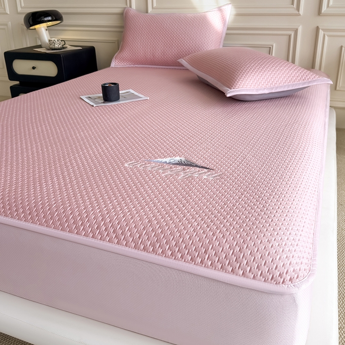 91家纺网 家纺一手货源 找家纺 （总）品乐家纺 2026新款A类乙伦PE轻奢提花学生宿舍软席凉豆豆床笠席