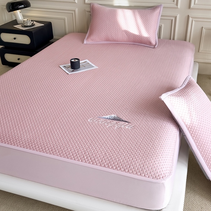 91家纺网 家纺一手货源 找家纺 （总）品乐家纺 2026新款A类乙伦PE轻奢提花学生宿舍软席凉豆豆床笠席