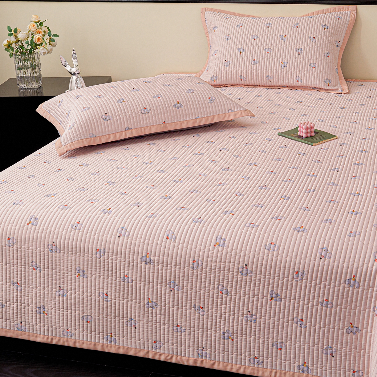 91家纺网 家纺一手货源 找家纺 （总）金艾草 2026春夏新款莫代尔天丝水洗床盖有同款夏被床盖单件