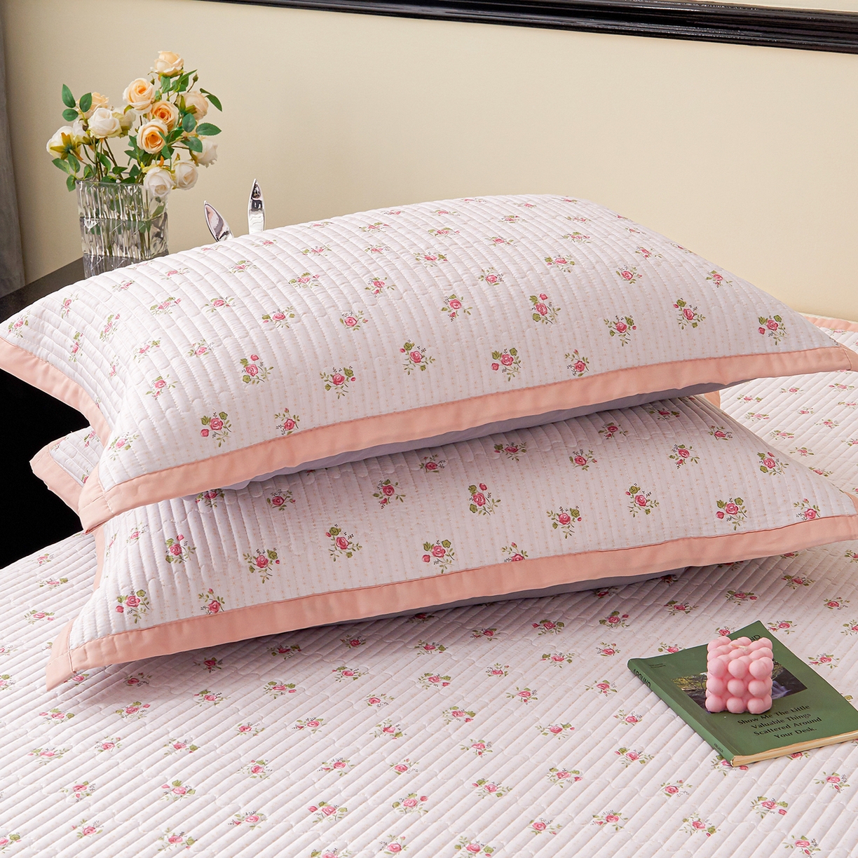 91家纺网 家纺一手货源 找家纺 金艾草 2026春夏新款莫代尔天丝水洗床盖有同款夏被床盖单件 桃粉