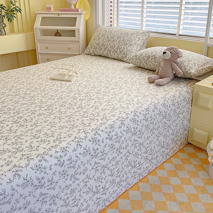 91家纺网 家纺一手货源 找家纺 云玲时尚 2026新款原棉细纱老粗布席子凉席单床单床单单件 花织