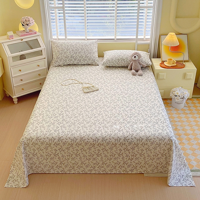 91家纺网 家纺一手货源 找家纺 云玲时尚 2026新款原棉细纱老粗布席子凉席单床单床单单件 花织