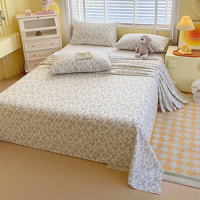 91家纺网 家纺一手货源 找家纺 云玲时尚 2026新款原棉细纱老粗布席子凉席单床单床单单件 花织