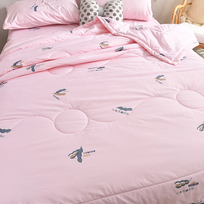 91家纺网 家纺一手货源 找家纺 珍贝家纺 2026新款亲肤大豆纤维夏被被子被芯 相思-玉