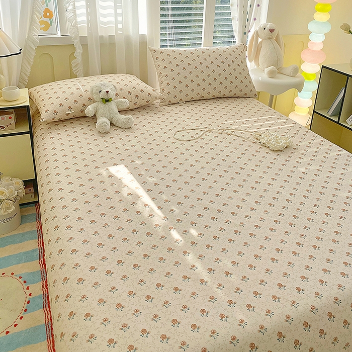 91家纺网 家纺一手货源 找家纺 云玲时尚 2026新款原棉细纱老粗布席子凉席单床单床单单件 玫瑰花园