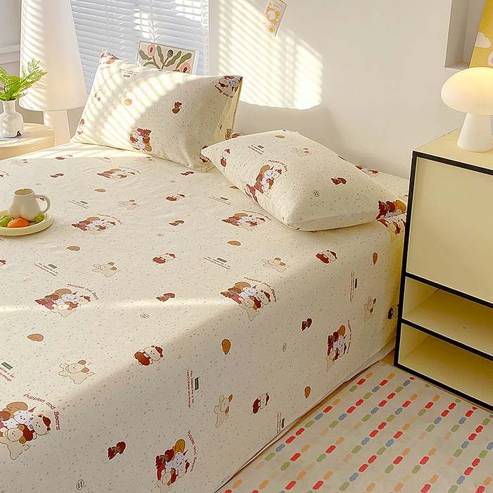 91家纺网 家纺一手货源 找家纺 云玲时尚 2026新款原棉细纱老粗布席子凉席单床单床单单件 萌宠乐园