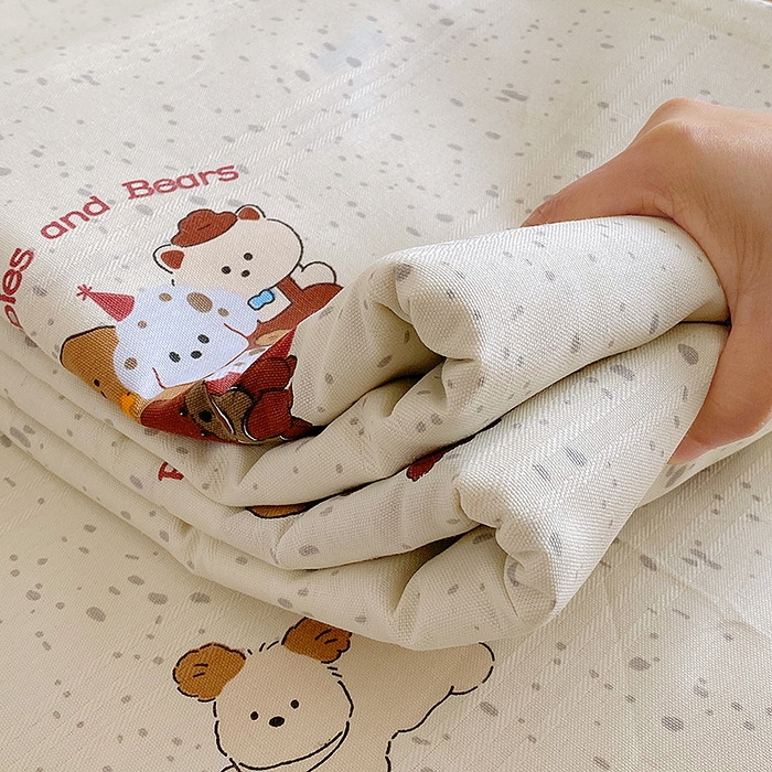 91家纺网 家纺一手货源 找家纺 云玲时尚 2026新款原棉细纱老粗布席子凉席单床单床单单件 萌宠乐园