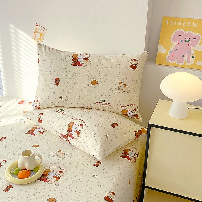 91家纺网 家纺一手货源 找家纺 云玲时尚 2026新款原棉细纱老粗布席子凉席单床单床单单件 萌宠乐园