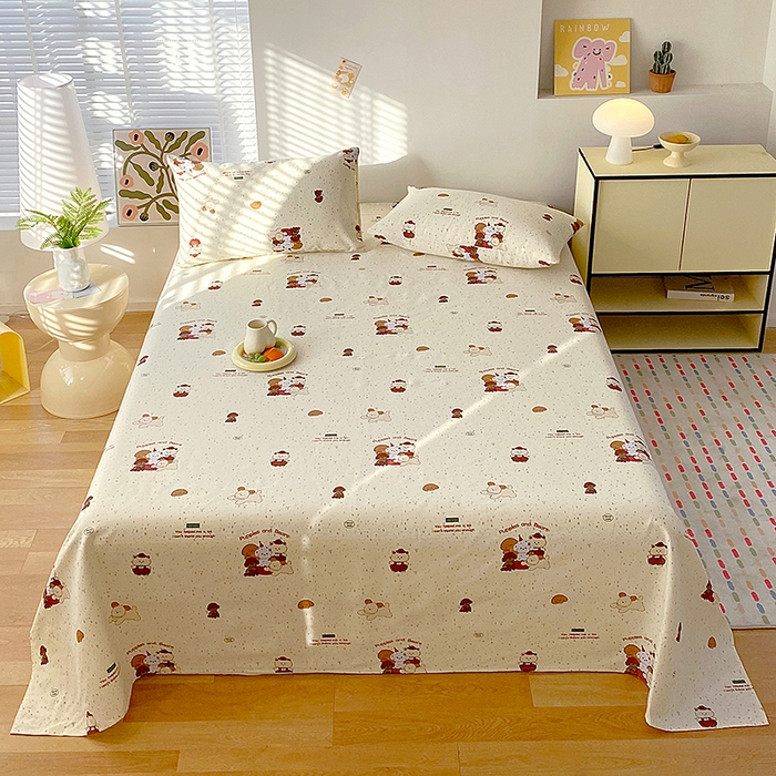 91家纺网 家纺一手货源 找家纺 云玲时尚 2026新款原棉细纱老粗布席子凉席单床单床单单件 萌宠乐园