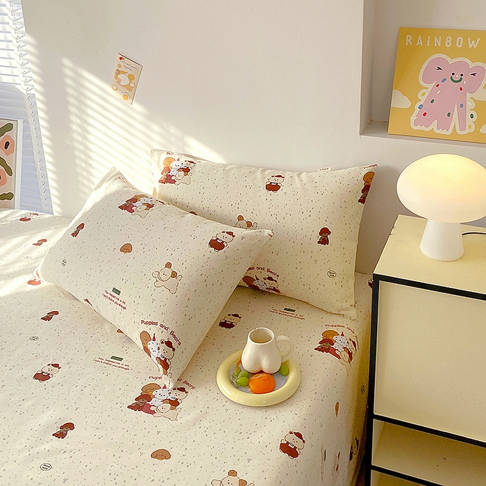 91家纺网 家纺一手货源 找家纺 云玲时尚 2026新款原棉细纱老粗布席子凉席单床单床单单件 萌宠乐园