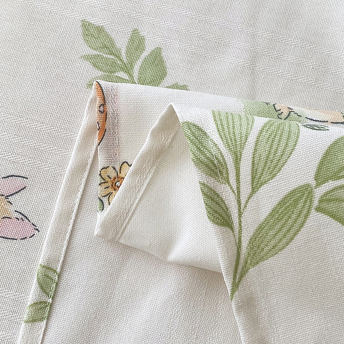 91家纺网 家纺一手货源 找家纺 云玲时尚 2026新款原棉细纱老粗布席子凉席单床单床单单件 蘑菇小兔