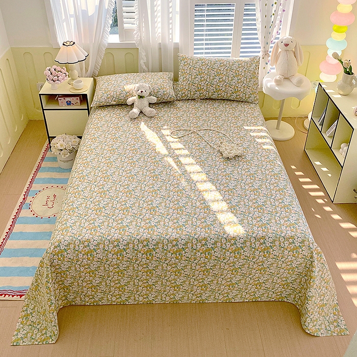 91家纺网 家纺一手货源 找家纺 云玲时尚 2026新款原棉细纱老粗布席子凉席单床单床单单件 莫奈的花园