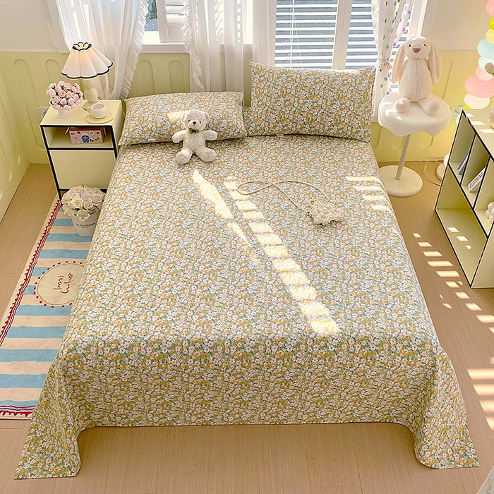 91家纺网 家纺一手货源 找家纺 云玲时尚 2026新款原棉细纱老粗布席子凉席单床单床单单件 莫奈的花园