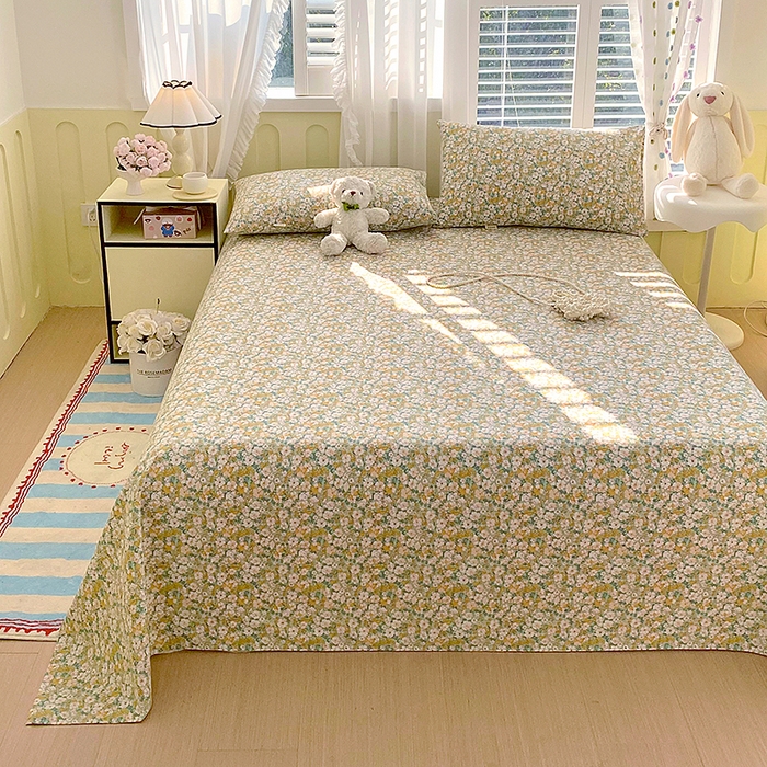 91家纺网 家纺一手货源 找家纺 云玲时尚 2026新款原棉细纱老粗布席子凉席单床单床单单件 莫奈的花园