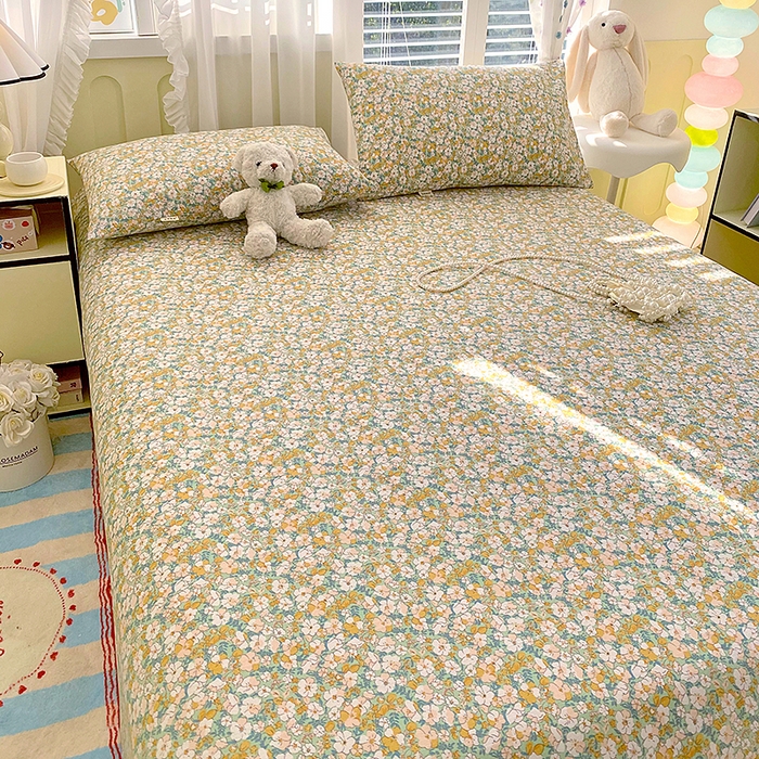 91家纺网 家纺一手货源 找家纺 云玲时尚 2026新款原棉细纱老粗布席子凉席单床单床单单件 莫奈的花园