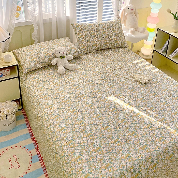 91家纺网 家纺一手货源 找家纺 云玲时尚 2026新款原棉细纱老粗布席子凉席单床单床单单件 莫奈的花园