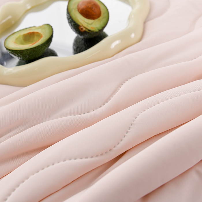 91家纺网 家纺一手货源 找家纺 珍贝家纺 2026新款A类凉感丝透气夏凉被被子夏被 淡粉-果绿