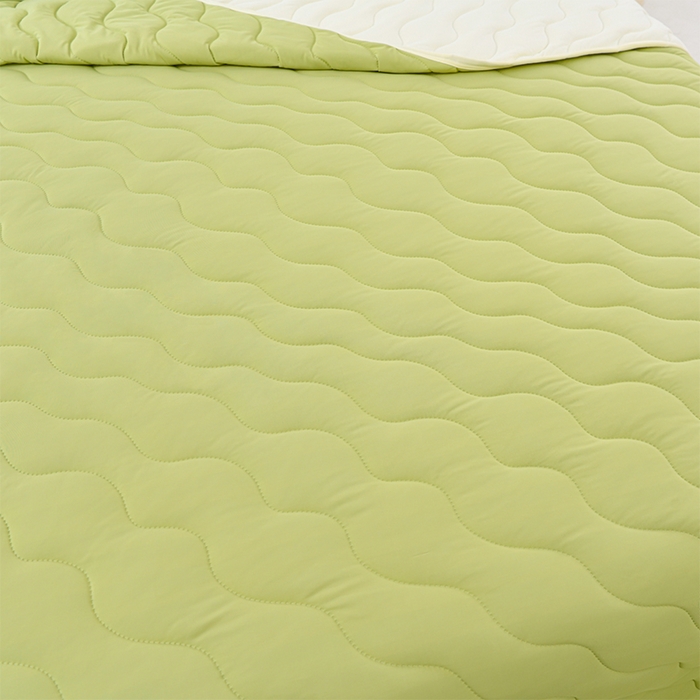 91家纺网 家纺一手货源 找家纺 珍贝家纺 2026新款A类凉感丝透气夏凉被被子夏被 果绿-奶黄