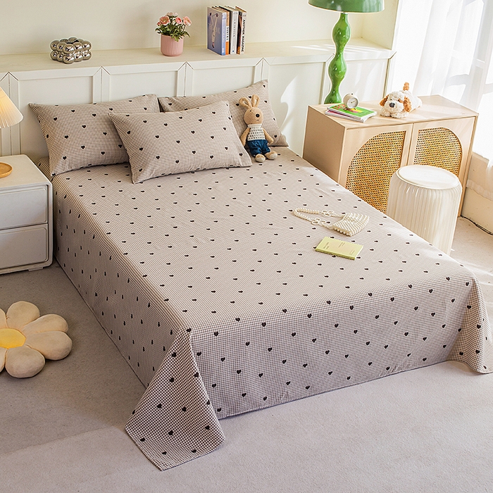 91家纺网 家纺一手货源 找家纺 云玲时尚 2026新款原棉细纱老粗布席子凉席单床单床单单件 暖心格调