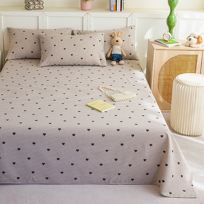 91家纺网 家纺一手货源 找家纺 云玲时尚 2026新款原棉细纱老粗布席子凉席单床单床单单件 暖心格调