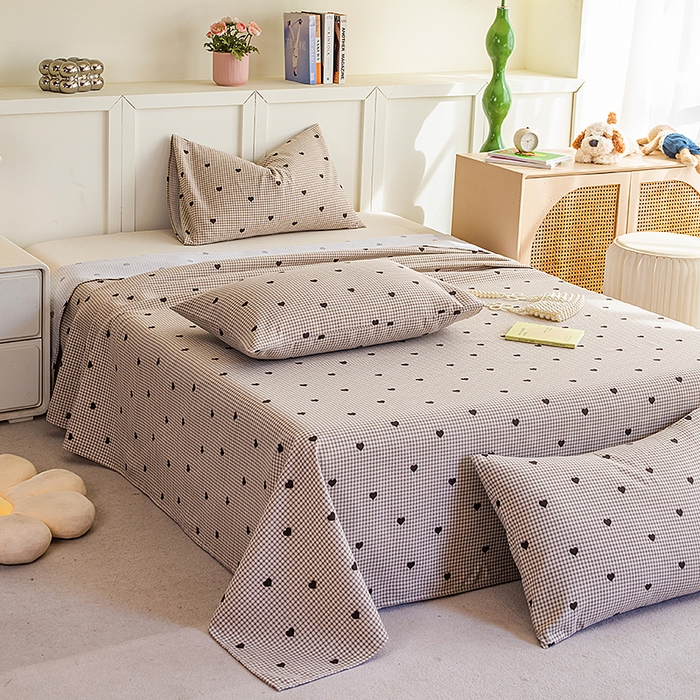 91家纺网 家纺一手货源 找家纺 云玲时尚 2026新款原棉细纱老粗布席子凉席单床单床单单件 暖心格调