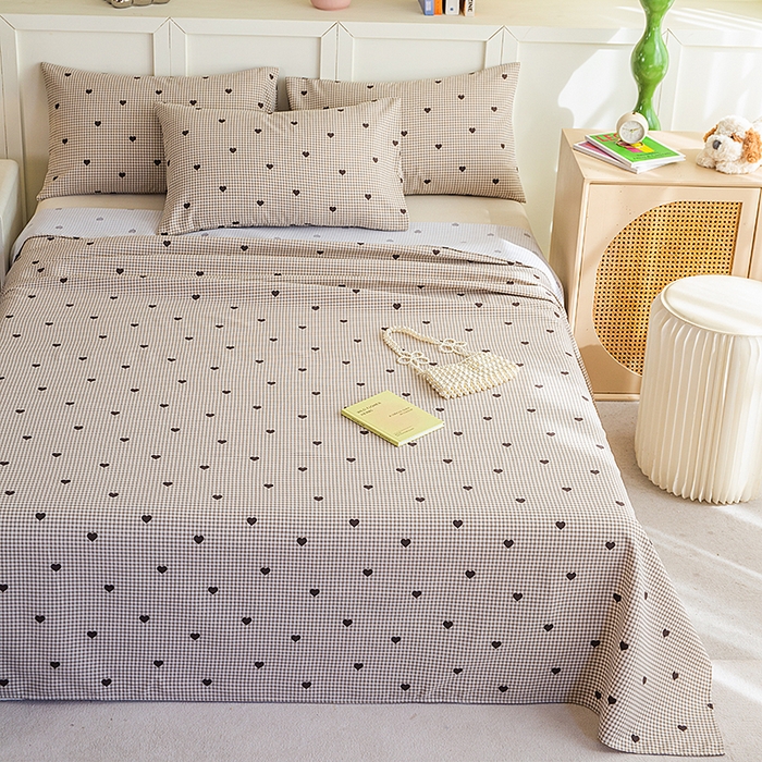 91家纺网 家纺一手货源 找家纺 云玲时尚 2026新款原棉细纱老粗布席子凉席单床单床单单件 暖心格调