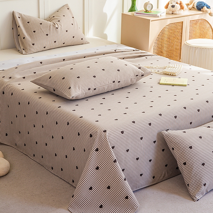 91家纺网 家纺一手货源 找家纺 云玲时尚 2026新款原棉细纱老粗布席子凉席单床单床单单件 暖心格调