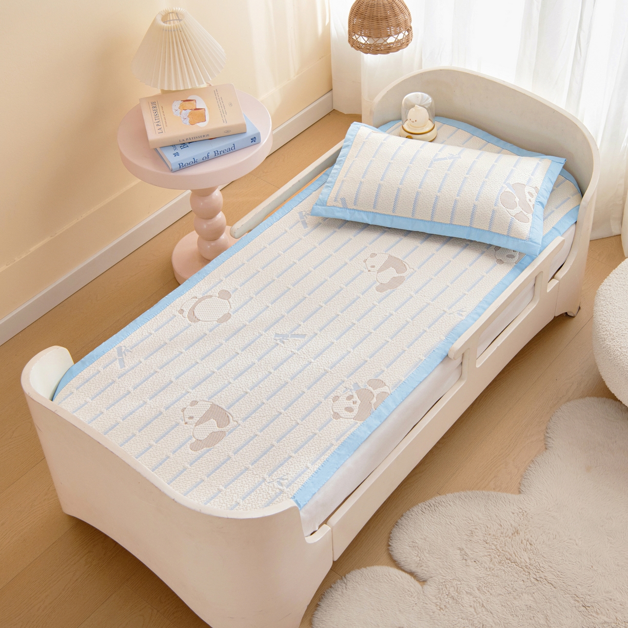 91家纺网 家纺一手货源 找家纺 （总）御棉坊 2026新款A类提花凉感凉席幼儿园席子儿童凉席宿舍床凉席宝宝夏季席子