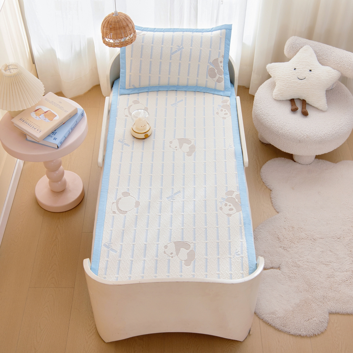 91家纺网 家纺一手货源 找家纺 （总）御棉坊 2026新款A类提花凉感凉席幼儿园席子儿童凉席宿舍床凉席宝宝夏季席子