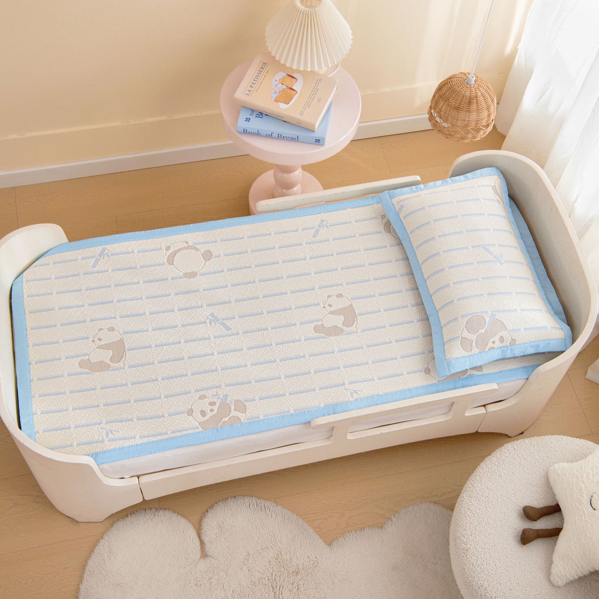 91家纺网 家纺一手货源 找家纺 （总）御棉坊 2026新款A类提花凉感凉席幼儿园席子儿童凉席宿舍床凉席宝宝夏季席子