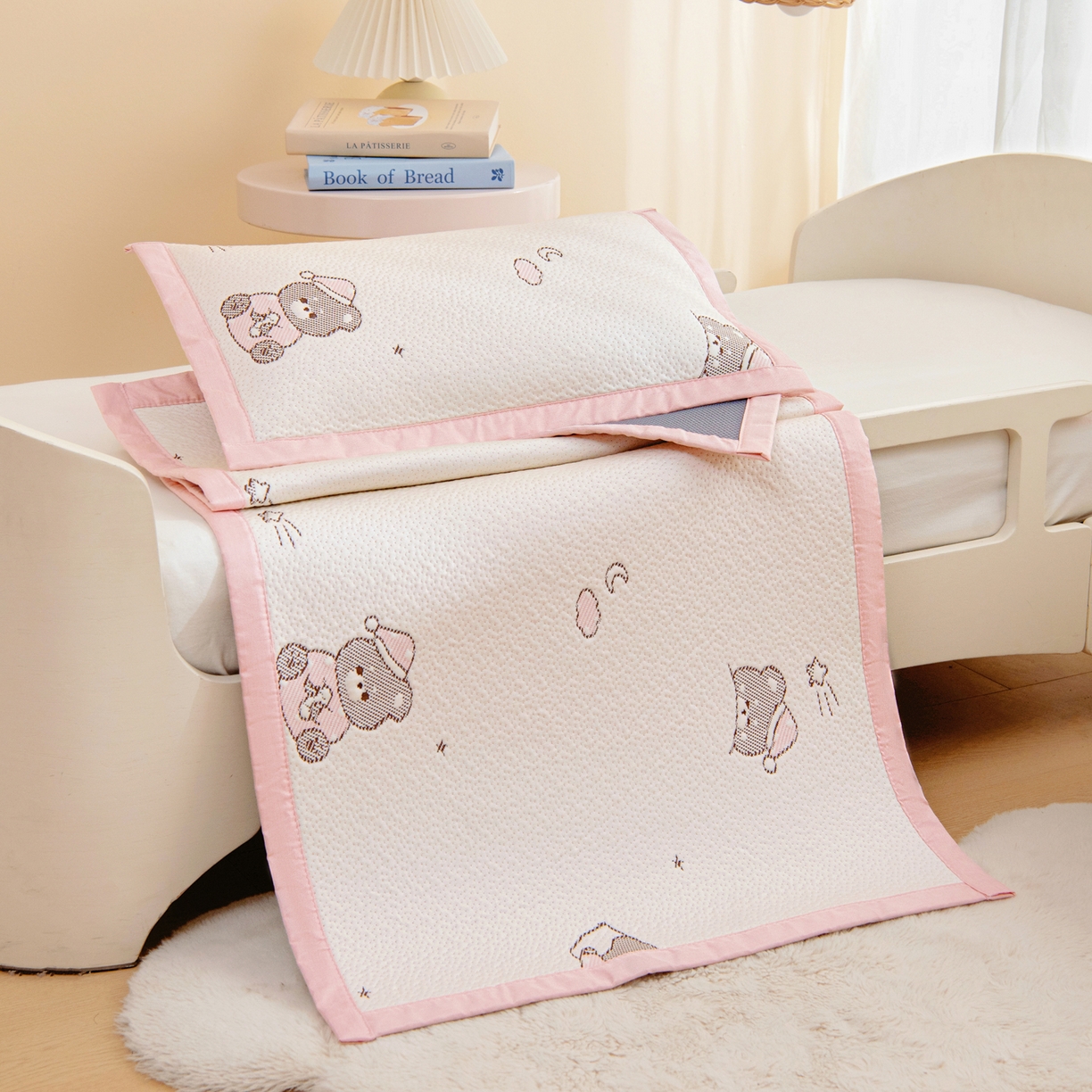 91家纺网 家纺一手货源 找家纺 （总）御棉坊 2026新款A类提花凉感凉席幼儿园席子儿童凉席宿舍床凉席宝宝夏季席子