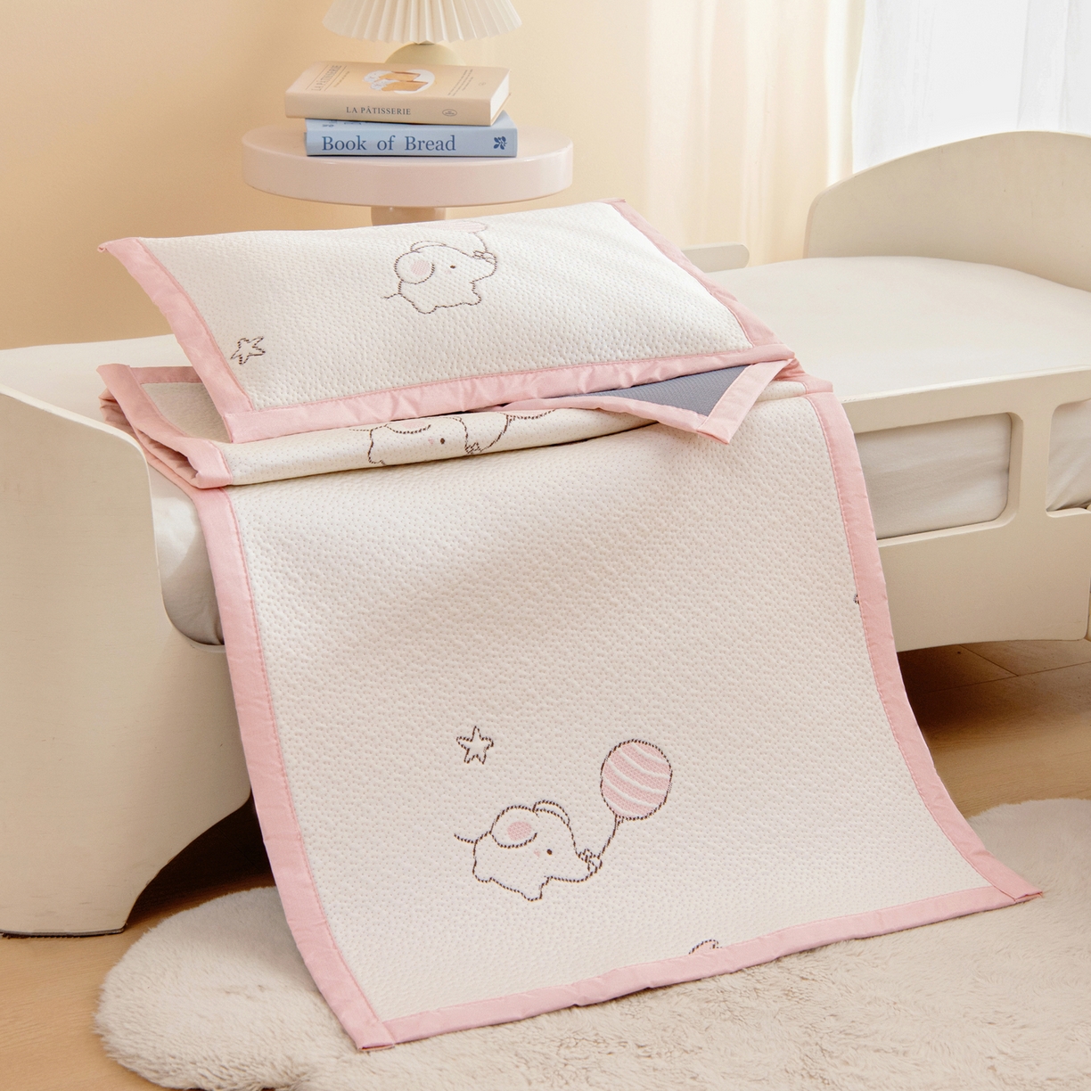 御棉坊 2026新款A类提花凉感凉席幼儿园席子儿童凉席宿舍床凉席宝宝夏季席子 小飞象