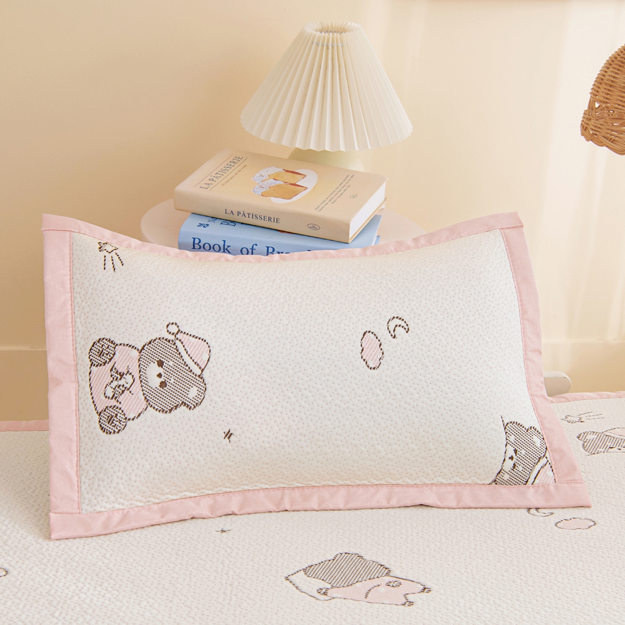 91家纺网 家纺一手货源 找家纺 御棉坊 2026新款A类提花凉感凉席幼儿园席子儿童凉席宿舍床凉席宝宝夏季席子 甜梦熊