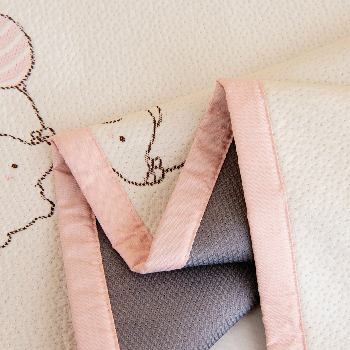 91家纺网 家纺一手货源 找家纺 御棉坊 2026新款A类提花凉感凉席幼儿园席子儿童凉席宿舍床凉席宝宝夏季席子 小飞象