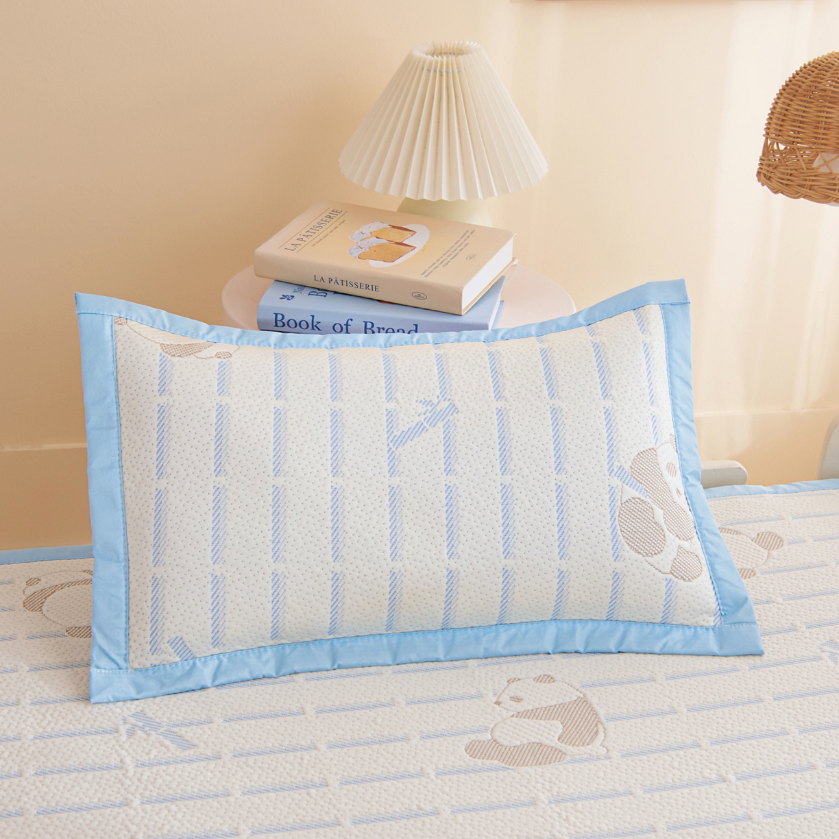 91家纺网 家纺一手货源 找家纺 御棉坊 2026新款A类提花凉感凉席幼儿园席子儿童凉席宿舍床凉席宝宝夏季席子 大熊猫