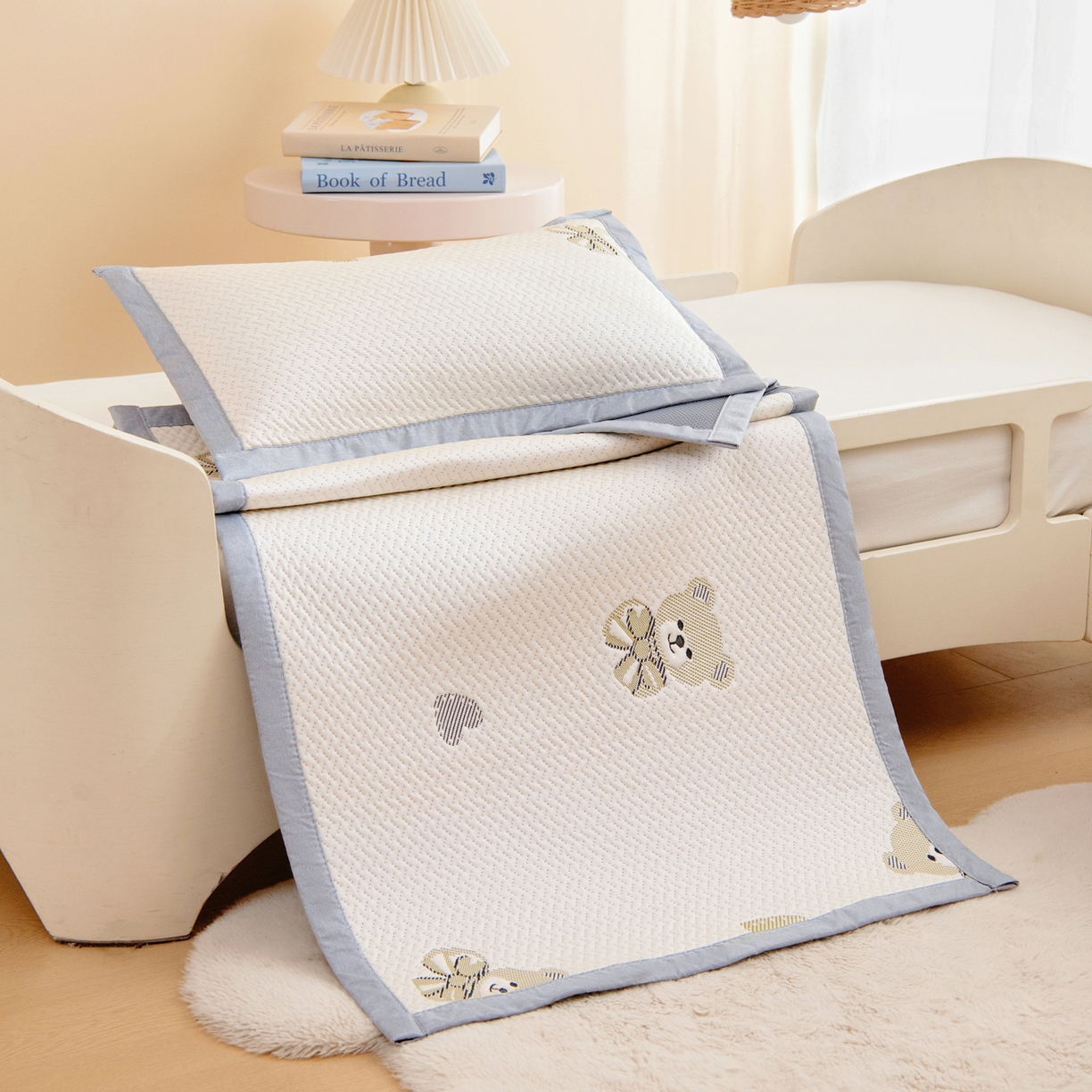 御棉坊 2026新款A类提花凉感凉席幼儿园席子儿童凉席宿舍床凉席宝宝夏季席子 童心熊