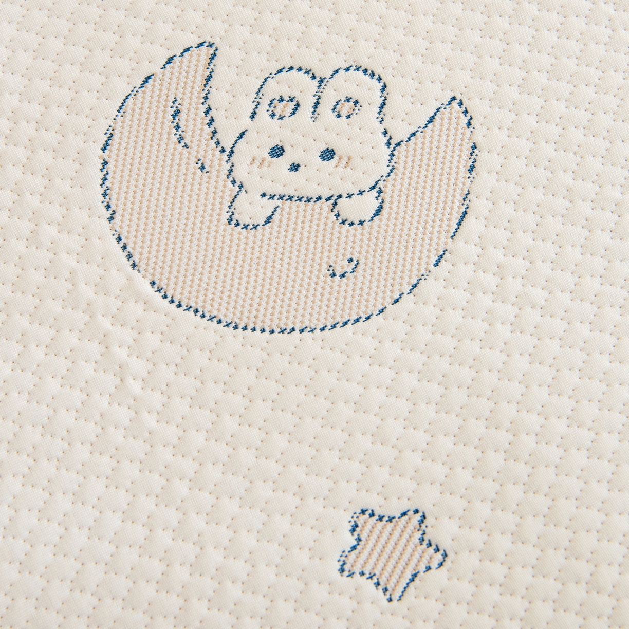 91家纺网 家纺一手货源 找家纺 御棉坊 2026新款A类提花凉感凉席幼儿园席子儿童凉席宿舍床凉席宝宝夏季席子 弯月兔