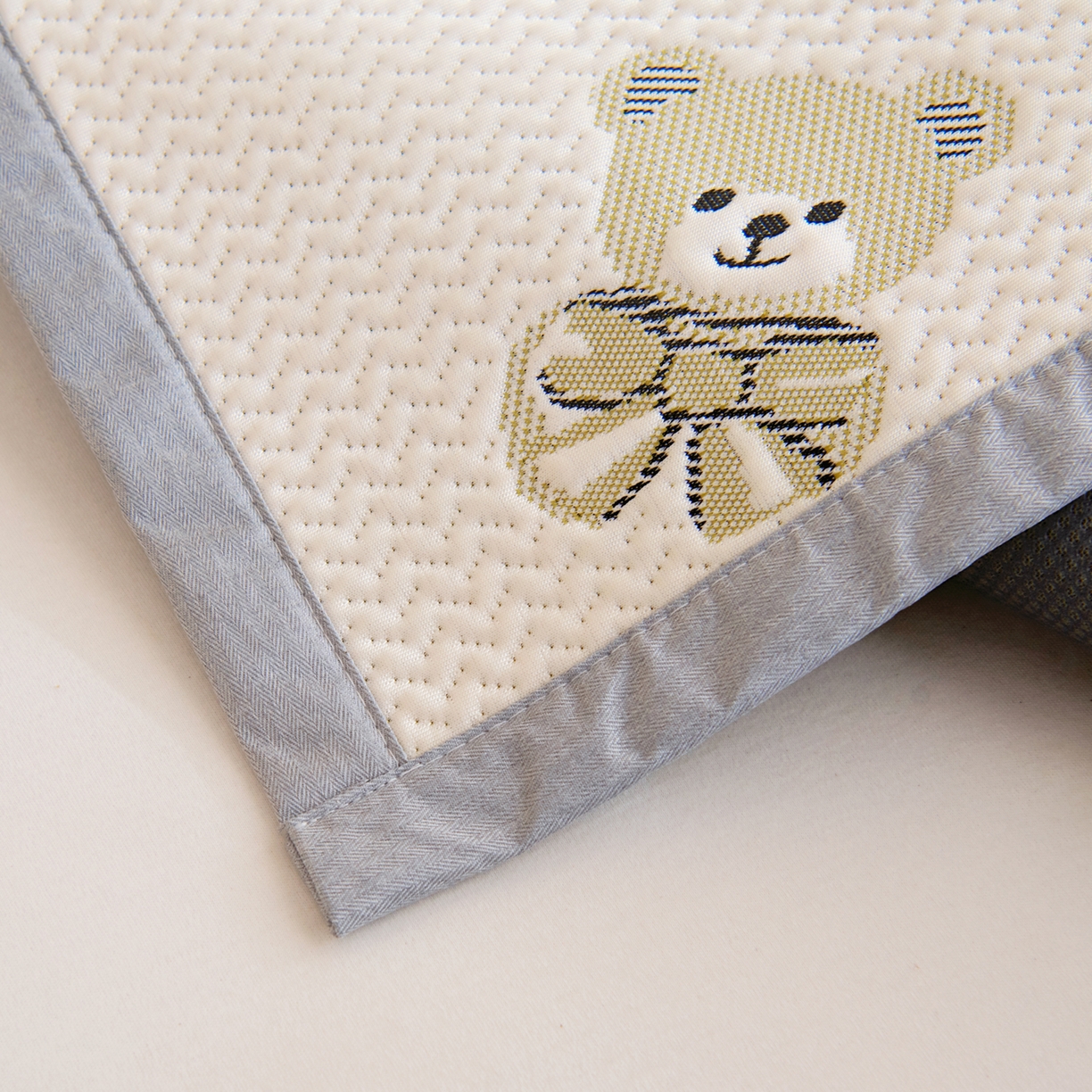 91家纺网 家纺一手货源 找家纺 御棉坊 2026新款A类提花凉感凉席幼儿园席子儿童凉席宿舍床凉席宝宝夏季席子 童心熊