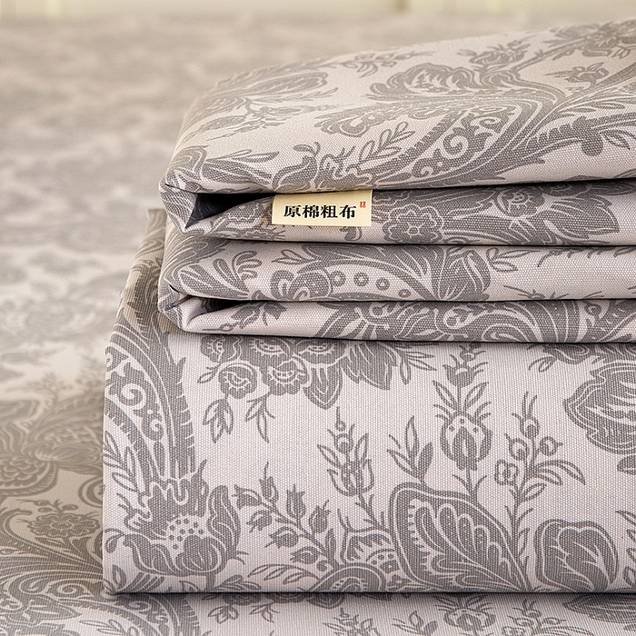 91家纺网 家纺一手货源 找家纺 云玲时尚 2026新款原棉细纱老粗布席子凉席单床单床单单件 欧式魅影-灰