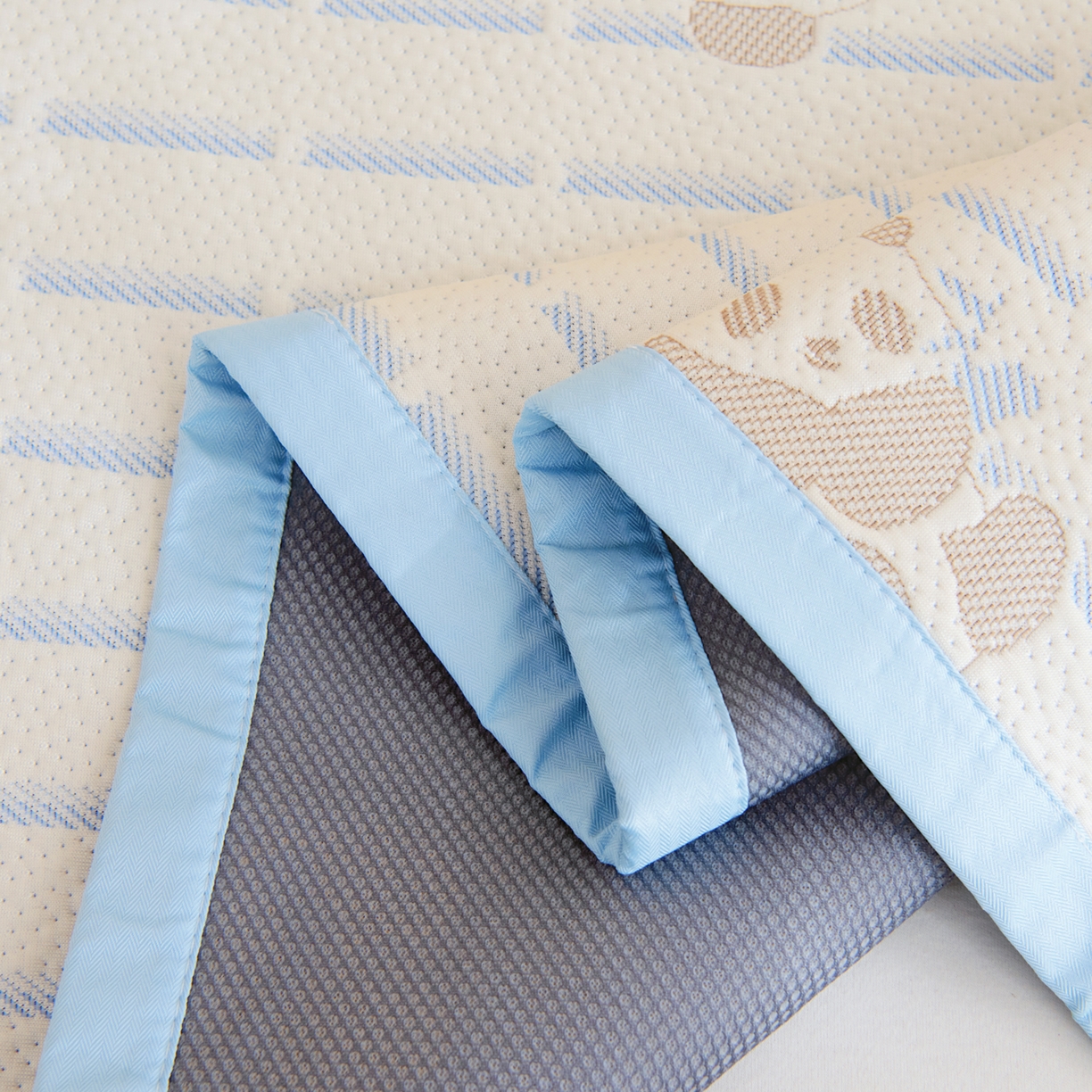 91家纺网 家纺一手货源 找家纺 御棉坊 2026新款A类提花凉感凉席幼儿园席子儿童凉席宿舍床凉席宝宝夏季席子 大熊猫