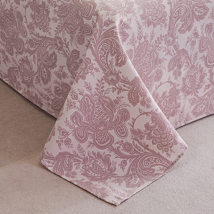 91家纺网 家纺一手货源 找家纺 云玲时尚 2026新款原棉细纱老粗布席子凉席单床单床单单件 欧式魅影-紫