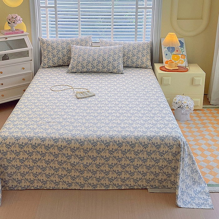 91家纺网 家纺一手货源 找家纺 云玲时尚 2026新款原棉细纱老粗布席子凉席单床单床单单件 千寻